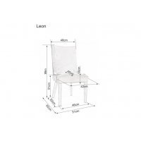 Scaun Tapitat LEON VELVET Genarom SN Gri / Bluvel 14